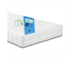 Bodyprotect 100 x 200 cm koudschuimmatras Balance Duo | orthopedisch keerbaar matras met hardheidsgraad 2 en 3 | 7 zones | Made in EU | afneembare hoes van microvezel, wasbaar op 95 graden | 100 x 200 x 15 cm | wit