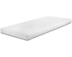 Bodyprotect 90 x 190 cm koudschuimmatras Comfort Line | orthopedisch schuimmatras | hardheidsgraad 2 | Made in EU | afneembare hoes, wasbaar op 60 graden | 90 x 190 x 10 cm | wit