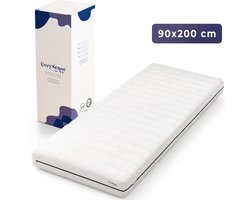 CozySense® Basic Matras 90x200 cm – Eenpersoons – CertiPUR-US® PU-schuim – OEKO-TEX® Afneembare Hoes – 13 cm Dik – Medium