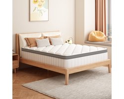Elekiatech Matras 90 x 190 cm - 25 cm dik - Eenpersoonsmatrassen - Anti-Allergische - Pocketvering Matras met 9-laags Composietstructuur