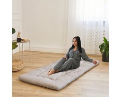 Futon Matras - Tatami Mat - Japans Vloermatras - Draagbaar en Oprolbaar Futon Matras -Comfortabele Slaapmatras - Futon Bed - Japanse Futon - Eenpersoons Futon Matras 100x200