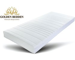 Golden Bedden - Een Persons - 80x200x14cm - HR45 Koudschuim Medium  Anti-allergische wasbare hoes met rits.