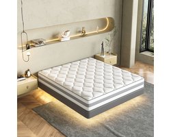 HOMAVO Matras 100x200 cm – 25 cm – Pocketveringmatras – 7-Zones – HR Koudschuim – H3/H4 Duo Hardheid – Orthopedisch – OEKO-TEX Gecertificeerd – Anti-Allergisch – 10 Lagen Hoogwaardige Materialen – Voor Kinderen en Volwassenen