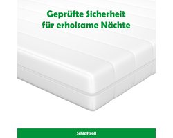 Koudschuim Matras - 80x190 - 7 zones - koudschuim - hoogwaardig plus tijk - 15 cm hoog - Stevig