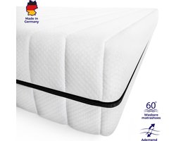 Matras - 120x190 - 7 zones - koudschuim - premium plus tijk - 25 cm hoog - Gemiddeld