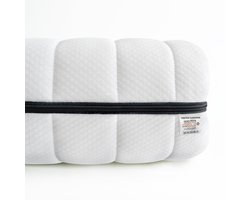 Matras 90 x 190 cm - Hoogte 21cm - Pocketvering matras 90x190 met 7 zones - Ergonomisch - Gemiddeld - Matras 90x190 Twijfelaar - Ademende Matrassen 90 x 190 Koudschuim matras geveerd