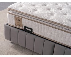 New Bed Orthopedisch Matras met 7-Zone Pocketvering en HR Extra Topper, Rugondersteuning, Ergonomisch Ontwerp voor Slaapkamerinnovatie 90 cm x 200 cm