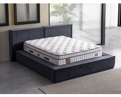 New Bed Orthopedisch Matras met 7-Zone Pocketvering en Memory Foam Rugondersteuning, Ergonomisch Ontwerp van Natuurlijke Viscose Linnen voor Moderne Slaapkamerinnovatie 90 cm x 200 cm