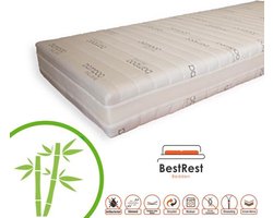 Pocketveermatras Koudschuim HR - Bamboo Exclusive - Koudschuim matras circa 24cm dik - 80x200cm