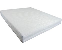 Slaaploods.nl Queen de Luxe - Pocketvering Matras - Traagschuim Afdeklaag - 120x190x25 cm - Hard