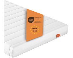 sleepling Basic 30 - matras 90x190 cm comfortschuim - hardheidsgraad 2 zacht - 11 cm hoogte - afneembare hoes - Made in EU - topkwaliteit - 90 x 190 x 11 cm - wit