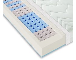 SLEEPNEO - matras 100x200 - 22 cm dik - duo hardheid H2/H3 - 7 zones - koudschuim - gemiddeld
