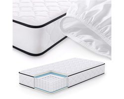Springs Matras met Beschermer 100x200 cm / Spring Pocketveringmatras / Binnenveringsmatras / Pocketvering met 7 Comfortzones / Afneembare waterdichte tijk / H3 Hardheid