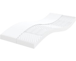 vidaXL - Schuimmatras - voor - kinderen - 7 - zone - hardheid - 20 - ILD - 80x160 - cm - wit