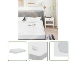 vidaXL Waterdicht - Matrasbeschermer - Matrasbeschermer waterdicht 100x200 cm wit - Matras Hoes - Matras Cover - Bedlaken