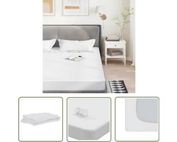 vidaXL Waterdicht - Matrasbeschermer - Matrasbeschermer waterdicht 100x220 cm wit - Matrashoezen - Bedlinnen - Anti Allergisch