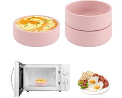 3 Siliconen Eierkokers voor Magnetron en Luchtfriteuse - Geschikt voor Sous Vide en Oven
