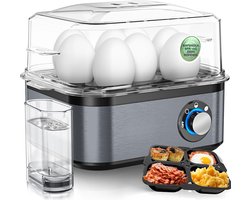 AMA® Eierkoker Electrisch - Eierkokers - Eierkokermachine - 21x15x17cm - Roestvrij Staal