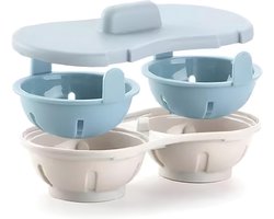 Aura® Eierkoker magnetron - Eierkoker - Eierkoker electrisch - Blauw - 15cm x 12cm x 6cm