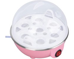 Automatische Eierkoker - Capaciteit 7 eieren - Anti-droogverbranding - Roze - Gezonde eierstroper met maatbeker.