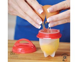 Borvat® - Originele Siliconen Egglettes - eierkoker - Eierkoker - Eieren Koken Zonder Schaal