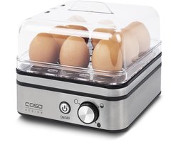 CASO E9 Elektronische Eierkoker – 8 Eieren – RVS Behuizing – 400 Watt – Met Instelbare Gaarheid en Poaching Accessoires