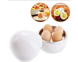 Creatieve eierkoker in de vorm van een kuiken, geschikt voor de magnetron, kookt 4 eieren tegelijk, perfect Geschikt voor het ontbijt.