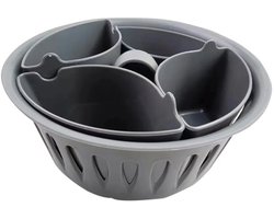 Dit 2-in-1 eierkokeraccessoire is compatibel met de Geschikt voor Thermomix TM5, TM6 en TM31 keukenblenders.