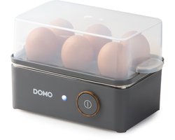 DOMO DO9283EK Eierkoker “Wood You” - 1 tot 6 Eieren - Mat Grijs - Houtlook