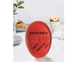 Eggsclusive - 2 stuks - Egg timer - Kookwekker - eierkoker - eierwekker - Rood - kleurverandering