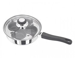 Ei-pocheerder roestvrij staal voor 4 eieren met anti-aanbaklaag