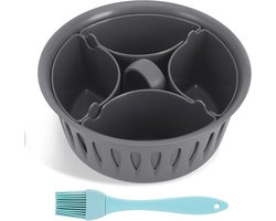 Eieren poachierder - eierkoker voor 4 eieren met een olieborstel - compatibel met TM31, TM5, TM6 - stoomkoken voor gekookte en gepocheerde eieren - accessoires voor Thermomix kookmand en eieren koken