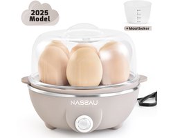Eierkoker - eierkoker electrisch - Geschikt voor 7 eieren - Grijs - Nassauproducts