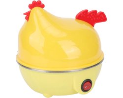 Eierkoker - Eierkoker Elektrisch - Geschikt voor 7 eieren - Heeft Automatische Uitschakelfunctie - Snelle Eierkoker in Kipvorm - Kan Droge Verbranding Voorkomen - 350W - geel