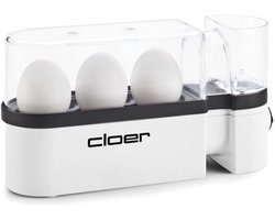 Eierkoker met serveerfunctie voor 3 eieren - 300 W met maatbeker en eierprikker