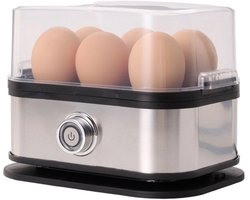 Eierkoker van roestvrij staal - 6 eierkokers - eierkoker - Eierkoker van roestvrij staal - Eierkoker met één druk op de knop