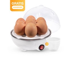 Eierkoker voor 7 Eieren – Elektrisch & Multifunctioneel – Koken, Pocheer & Stomen – Zacht, Medium of Hard – Automatisch Uitschakelen – Wit