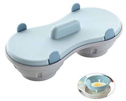 Eierkoker voor Magnetron - Dubbele Eipoacher en Stomer - Keuken Gadget voor Eieren