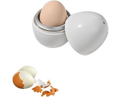 Eierstoompan - Eierkoker - eierkoker magnetron - Apparaat voor het koken van eieren - Voor het koken van 1 ei - PP - Wit