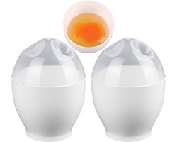 Eierstropers voor Magnetron - Set van 2 - Voor Perfect Gekookte en Gepocheerde Eieren
