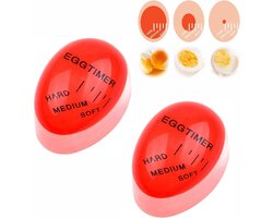 Eierwekker om mee te koken - eiertimer - hars - timer voor gekookte eieren - voor thuis - restaurant - 2 stuks - controleer de gaargraad - herbruikbaar - kookaccessoires - keukenhulpmiddel