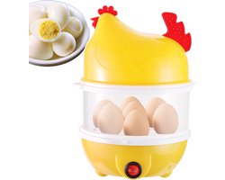 Elektrisch Eikookapparaat met Dubbele Laag - Perfect Voor Eieren, Omeletten en Gestoomde Gerechten