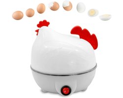 Elektrische eierkoker - Snelle eierkoker -eierkoker electrisch- Kookt 7 eieren tegelijk - Vorm van een kuiken - Elektrische eierkoker - Kan hardgekookte, zachtgekookte en zachtgekookte eieren koken