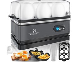 Elektrische Eierkoker tot 6 Eieren met Warmhoudfunctie | 3 Hardheidsgraden | BPA-vrij & Vaatwasserbestendig