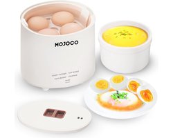 Elektrische Eierkoker voor 1-4 Eieren: Hard, Zacht Gekookt en Gestoomd