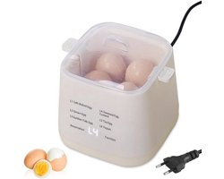 Elektrische Eierkoker voor 4-6 Eieren – Multifunctionele Eierstoomkoker met Snelle Kookfunctie