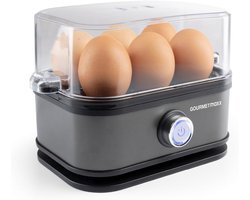Elektrische Eierkoker voor 6 Eieren - Inclusief Maatbeker en Eierprikker - 3 Hardheidsgraden