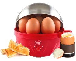 Elektrische eierkoker voor 7 eieren - staal - 3-in-1 stoomketel voor perfecte eieren