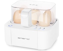 Emerio EB115560 – Smart Eierkoker Nederlandstalig Capaciteit Voor 6 Eieren Opbergruimte Voor Maat