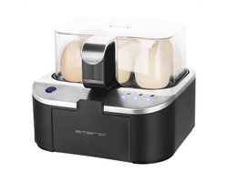 Emerio Smart Eierkoker Elektrisch - Voor 6 Eieren - 400W - Hard, zacht en medium gekookt tegelijk - Inclusief Maatbeker - EB-123177.12 - Eierkoker Zwart